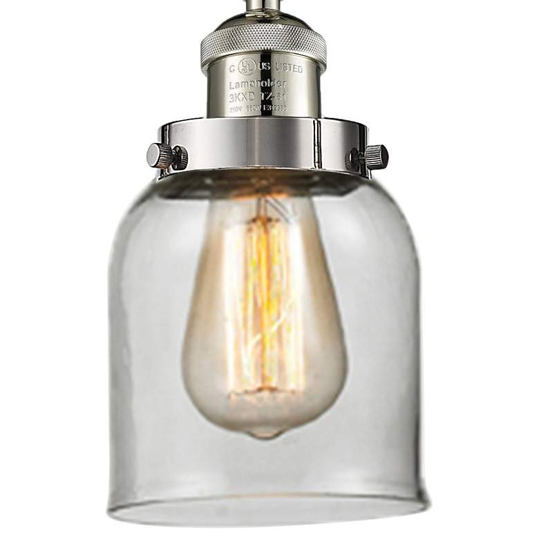 Image 2 Small Bell 5" Wide Polished Nickel Adjustable Ceiling Light more views