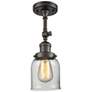 Small Bell 5"W Oil-Rubbed Bronze Adjustable Ceiling Light