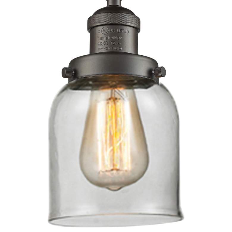 Image 3 Small Bell 5"W Oil-Rubbed Bronze Adjustable Ceiling Light more views