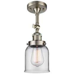 Small Bell 5&quot;W Satin Brushed Nickel Adjustable Ceiling Light