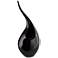 Small Black Lacquer 12 3/4" High Flame Vase