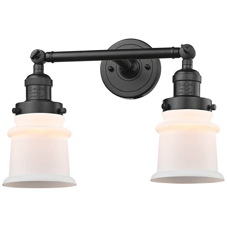 Image 1 Small Canton 11" High Oil-Rubbed Bronze 2-Light Wall Sconce