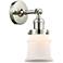 Small Canton 5" Polished Nickel Sconce w/ Matte White Shade