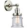 Small Canton 5" Polished Nickel Sconce w/ Seedy Shade