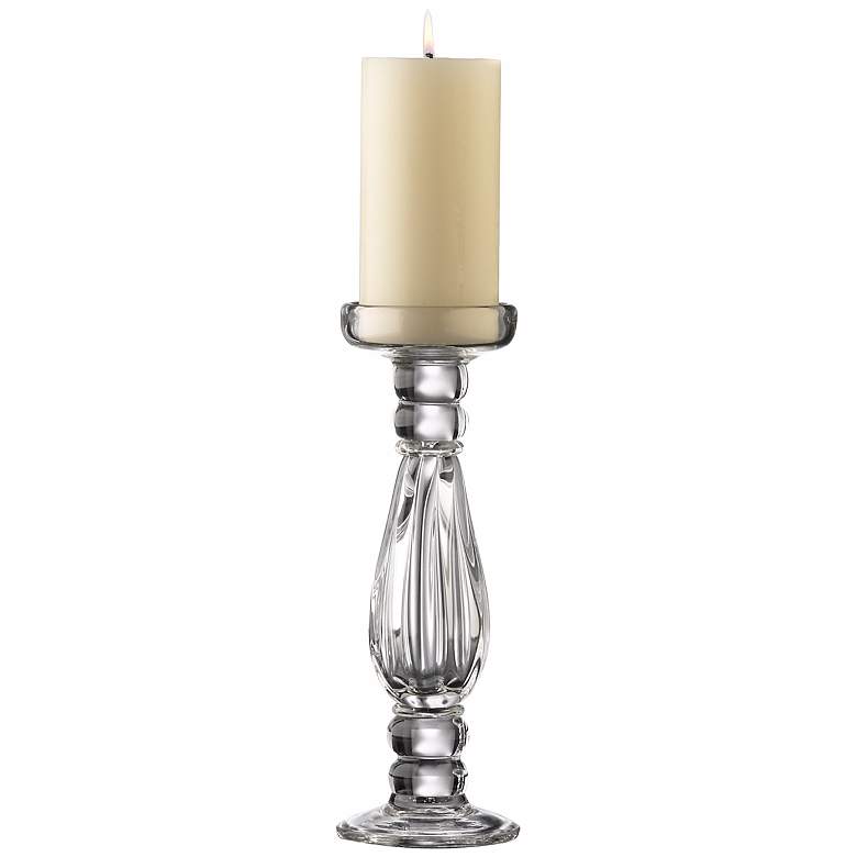 Image 1 Small Clear Glass Candleholder
