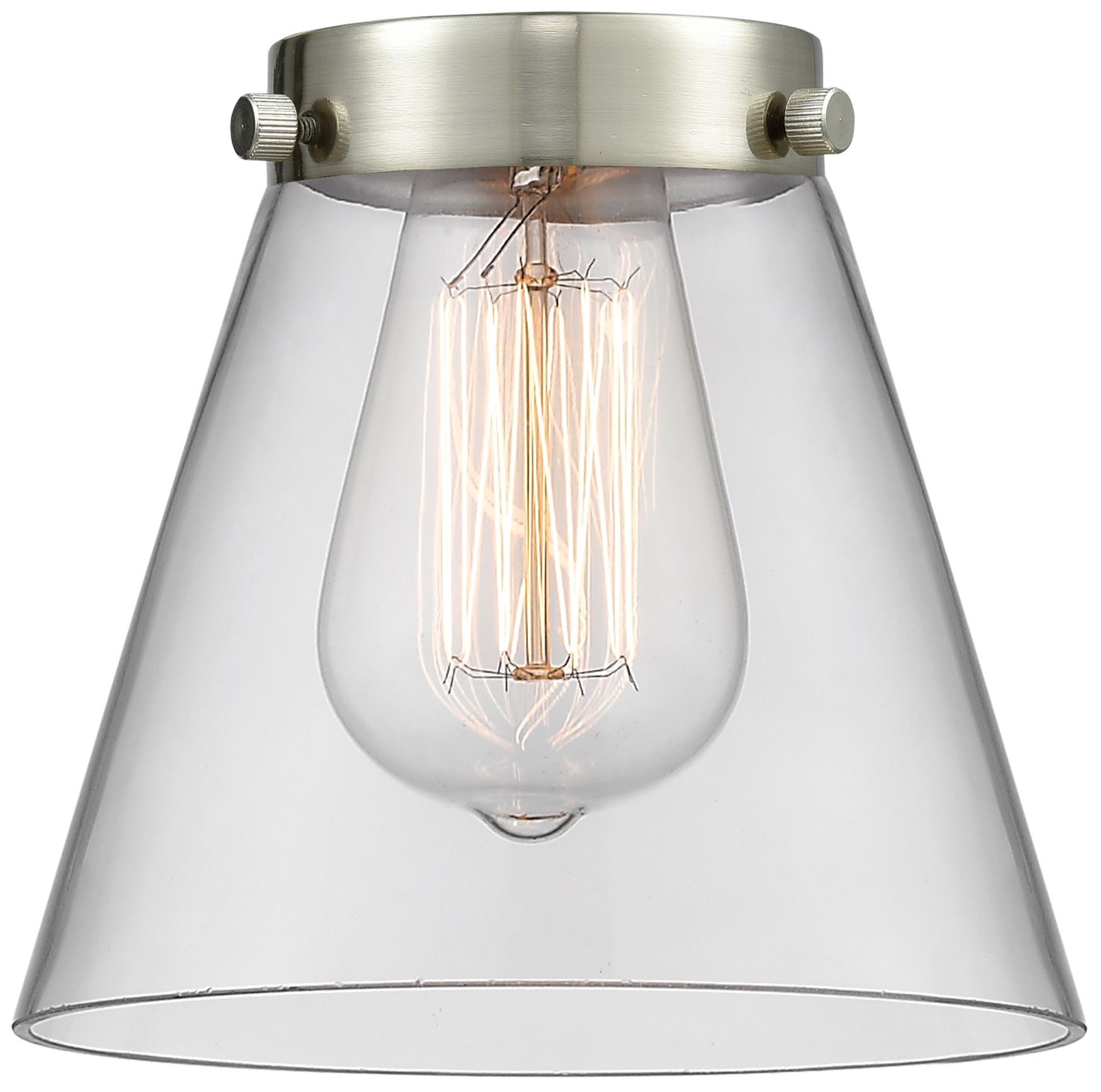 Image 6 Small Cone 16" 2-Light Black Brass Tiltable Bath Light w/ Clear Shade more views