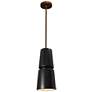 2_Small Cone LED Pendant - Carbon Black - Dark Bronze - Rigid Stem more views