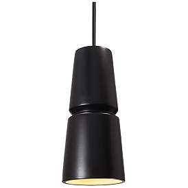 Image1 of Small Cone LED Pendant - Carbon Black - Matte Black - Rigid Stem