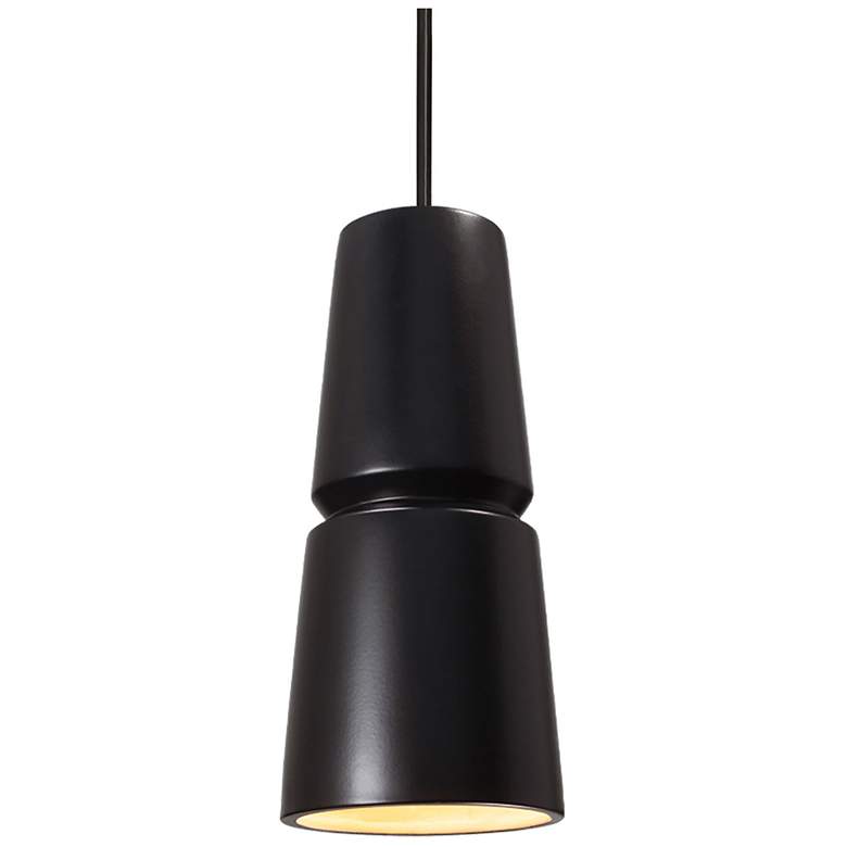 Image 1 Small Cone LED Pendant - Carbon Black - Matte Black - Rigid Stem