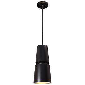 Image2 of Small Cone LED Pendant - Carbon Black - Matte Black - Rigid Stem more views