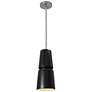 Thumbnail2 of Small Cone LED Pendant - Carbon Black - Polished Chrome - Rigid Stem more views
