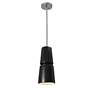 2_Small Cone Pendant - Carbon Black - Polished Chrome - Rigid Stem more views