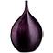 Small Dark Plum Purple Line Bottle Vase