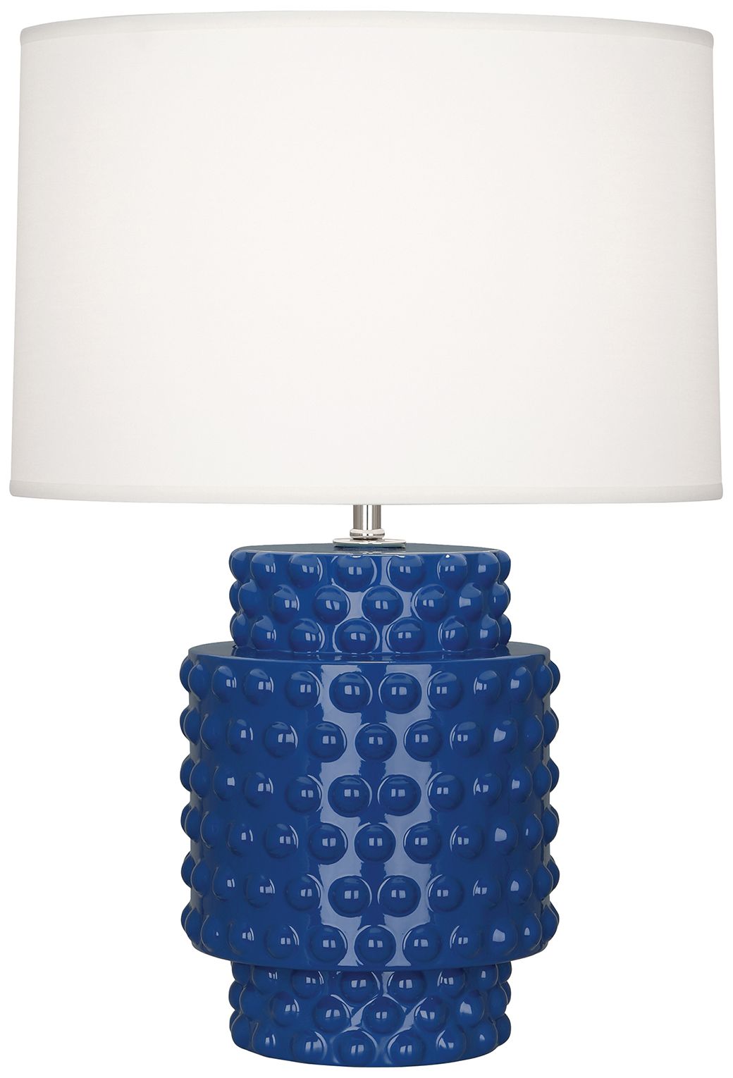 Small Dolly 21"H Cobalt Glazed Accent Lamp with White Shade Made to Order