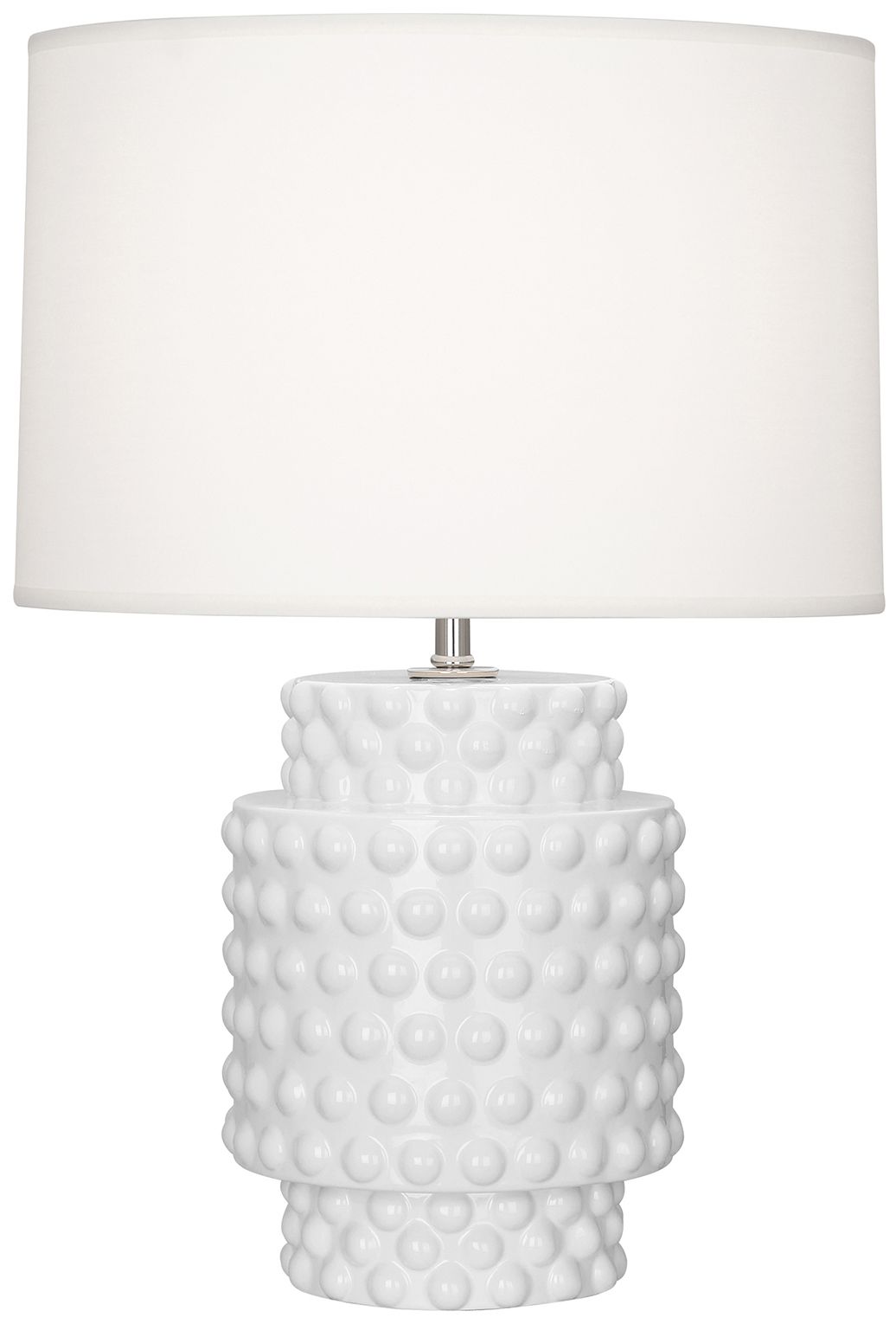 Small Dolly 21"H Daisy Glazed Accent Lamp with White Shade Made to Order