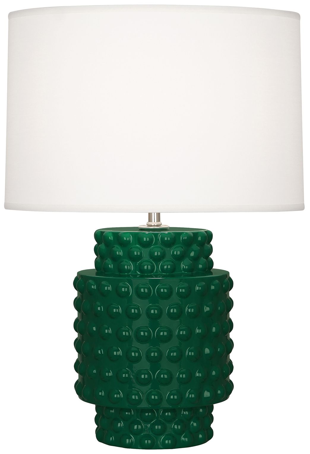 Small Dolly 21"H Jungle Glazed Accent Lamp with White Shade Made to Order