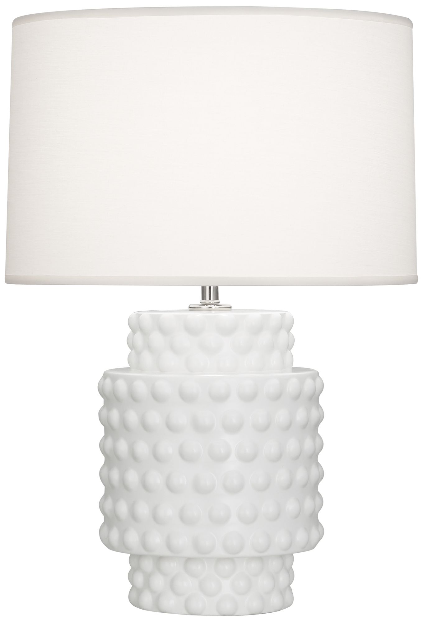 Small Dolly 21"H Matte Lily Glazed Accent Lamp with Whitede Made to Order