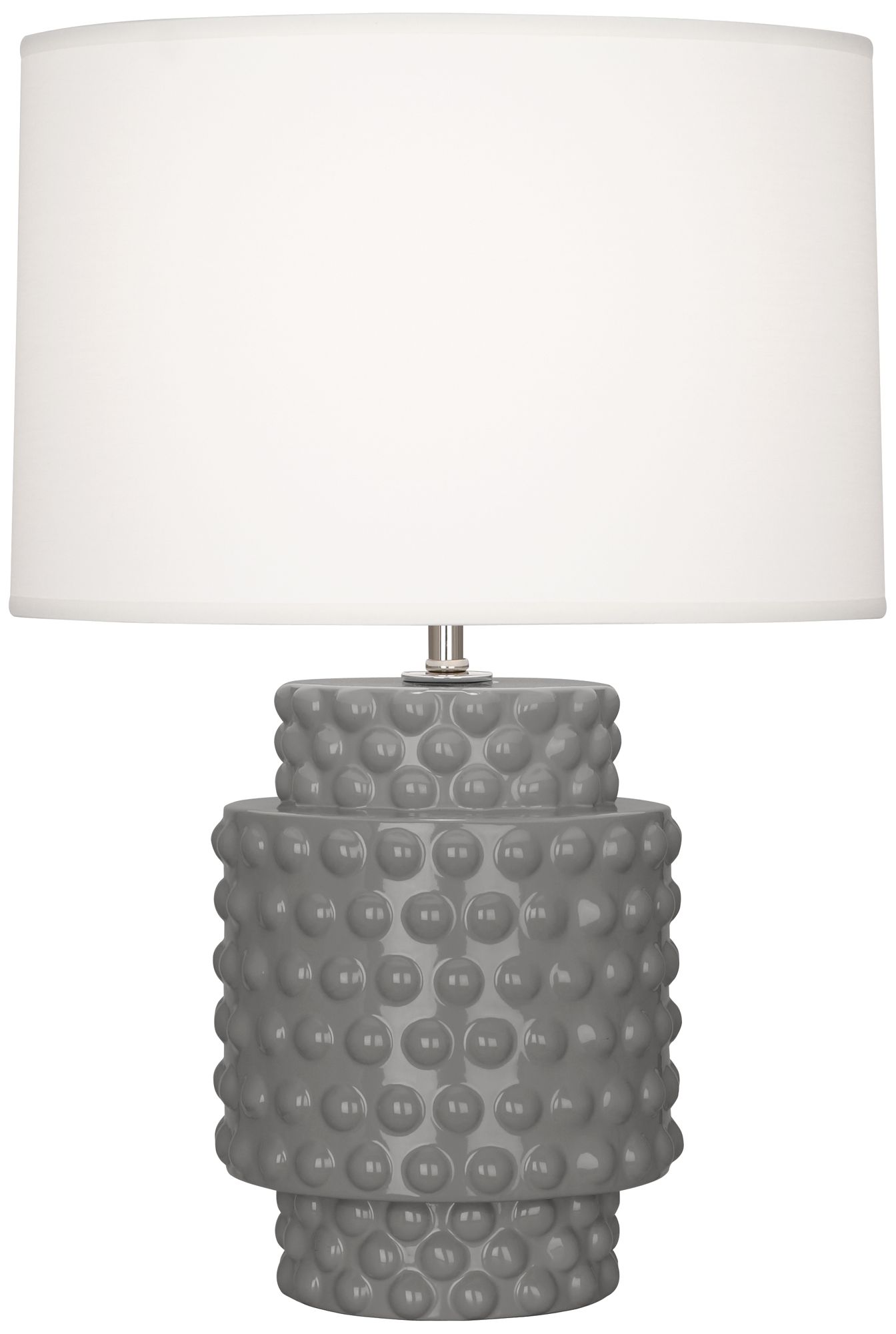 Small Dolly 21"H Smokey Taupe Accent Lamp with White Shade Made to Order