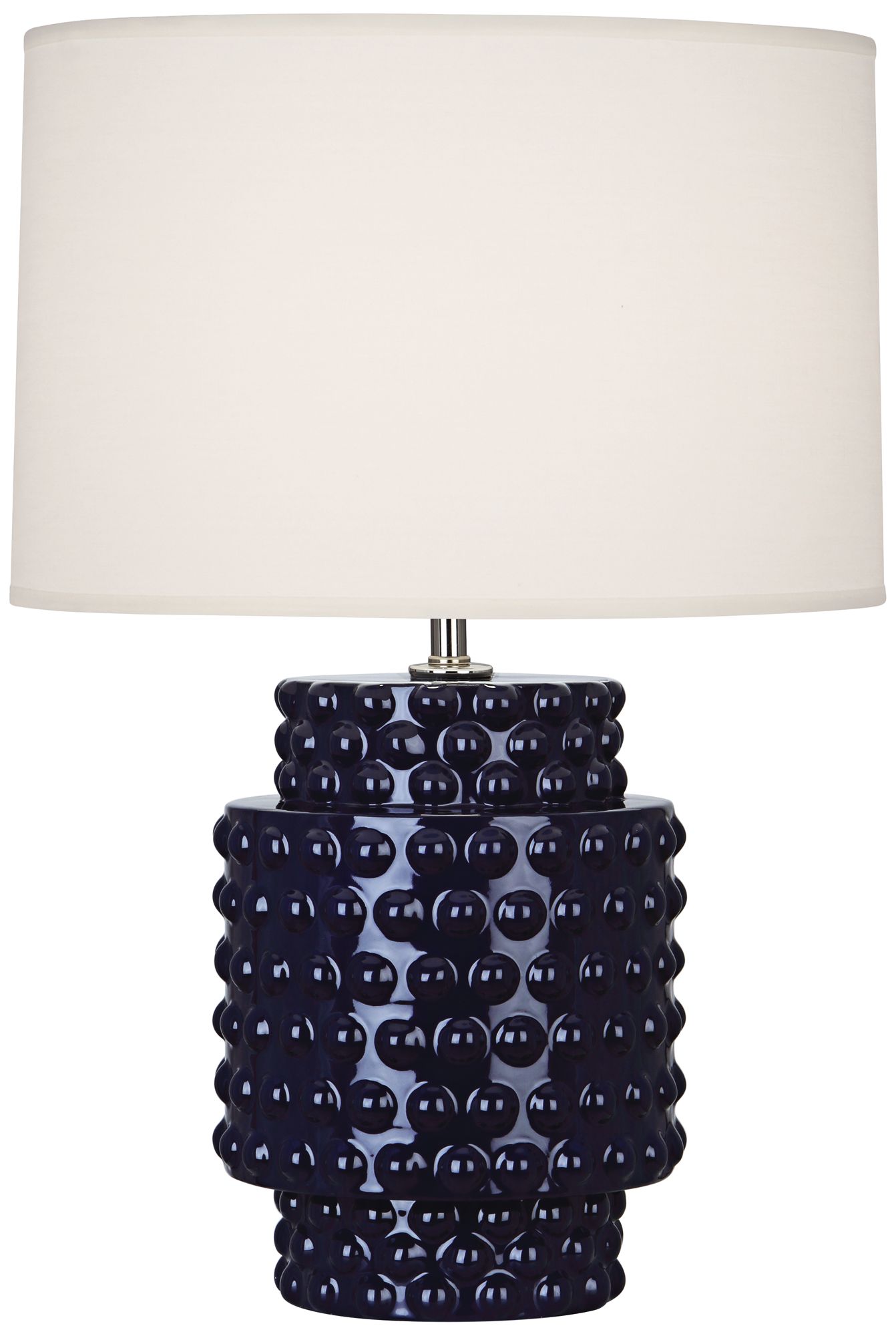 Small Dolly 21" High Midnight Blue Glazed Accent Lamp with White Shade