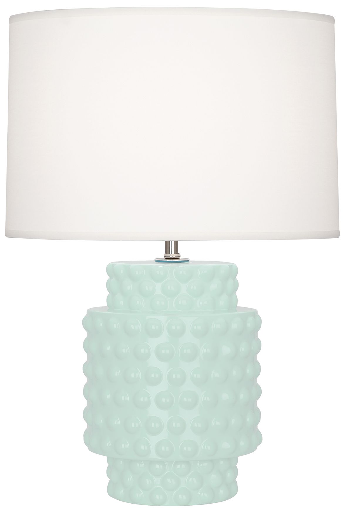 Small Dolly 21" High Mint Glazed Accent Lamp with White Shade