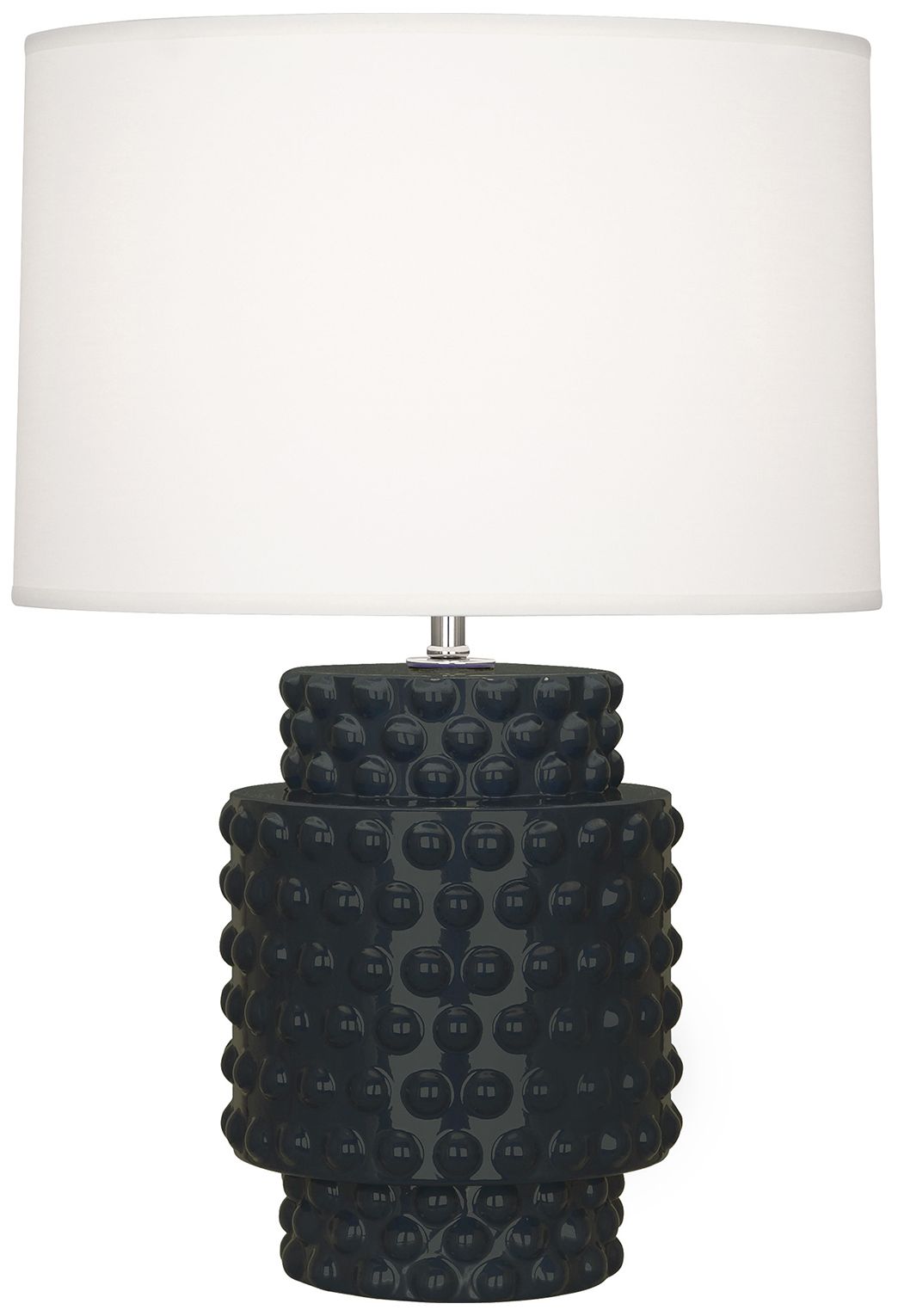 Small Dolly 21" High Obsidian Glazed Accent Lamp with White Shade