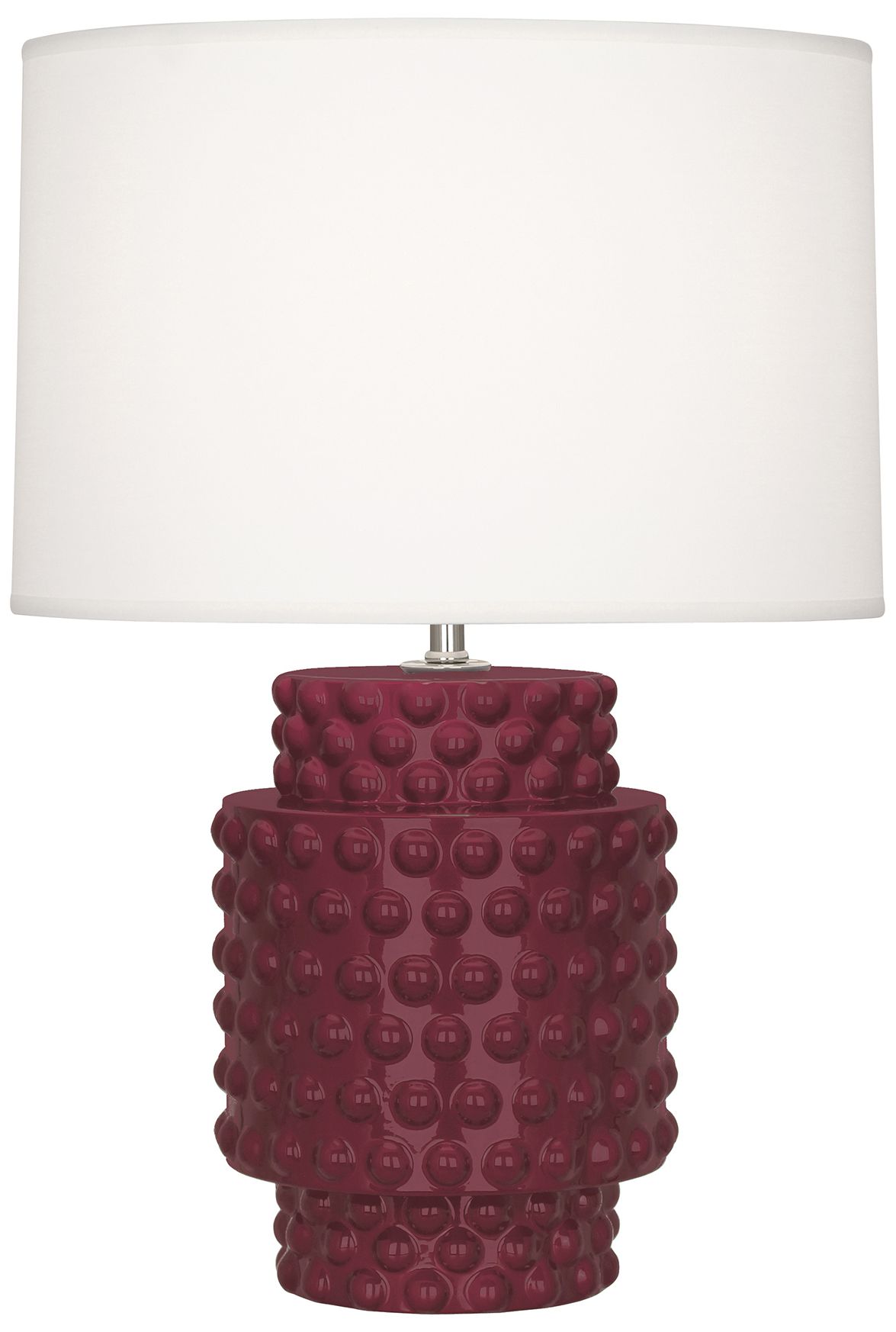 Small Dolly 21" High Sugar Plum Accent Lamp with White Shade Made to Order
