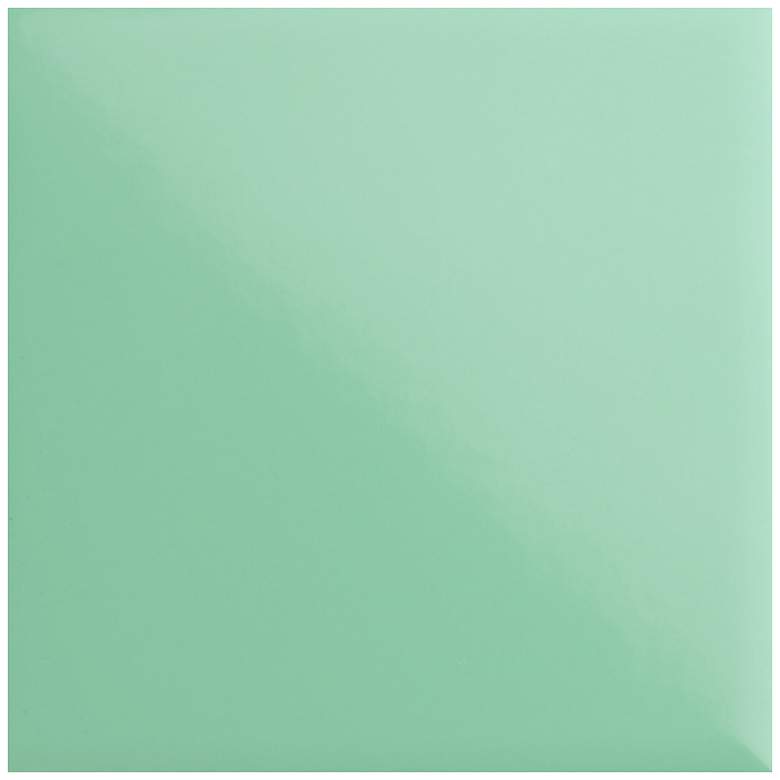 Image 2 Small Double Gourd 22.75"H Mint Glazed Bronze Lamp w/ Tangerine Shade more views