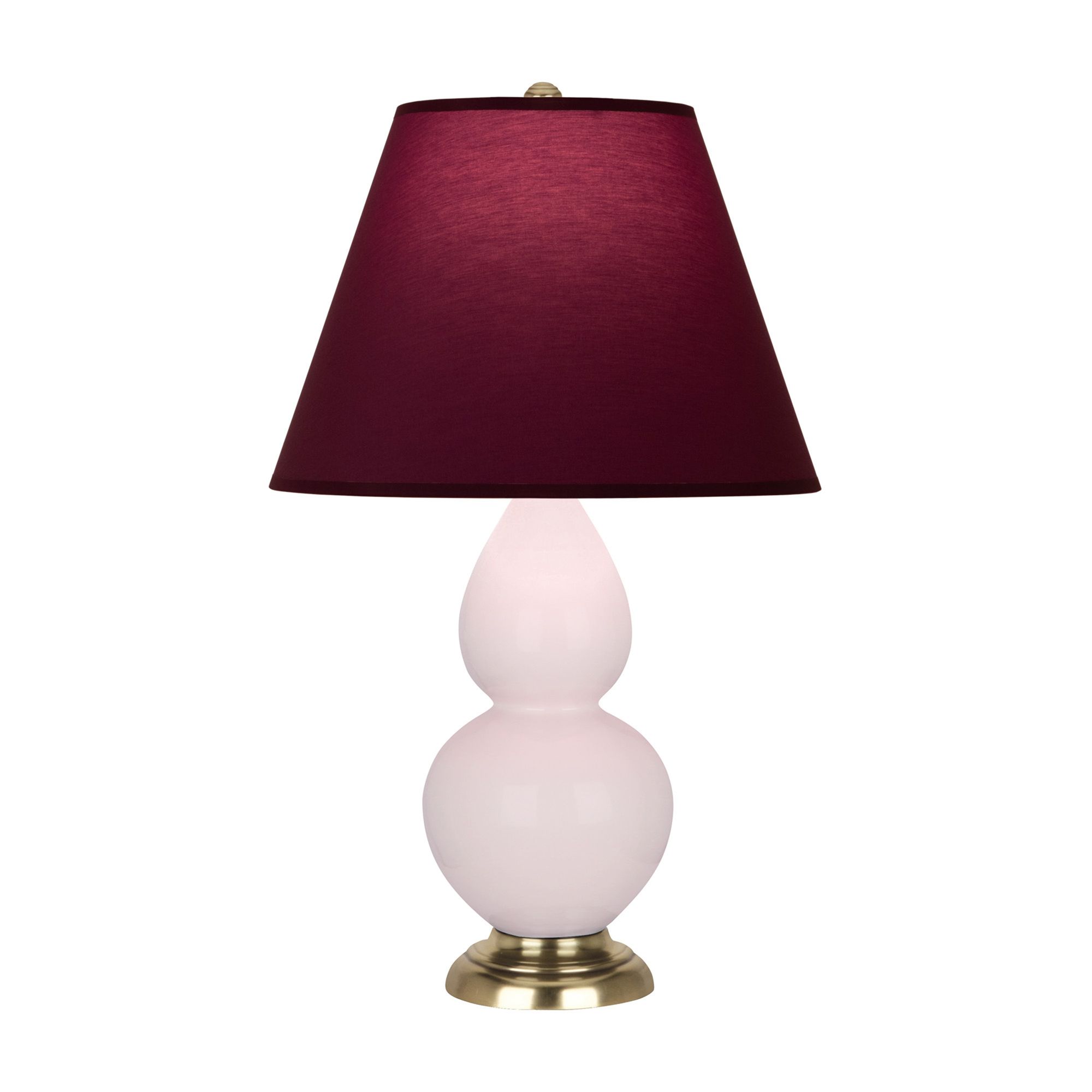 Image 2 Small Double Gourd 22.75"H Rose Water Brass Lamp w/ Plum Made to Order more views