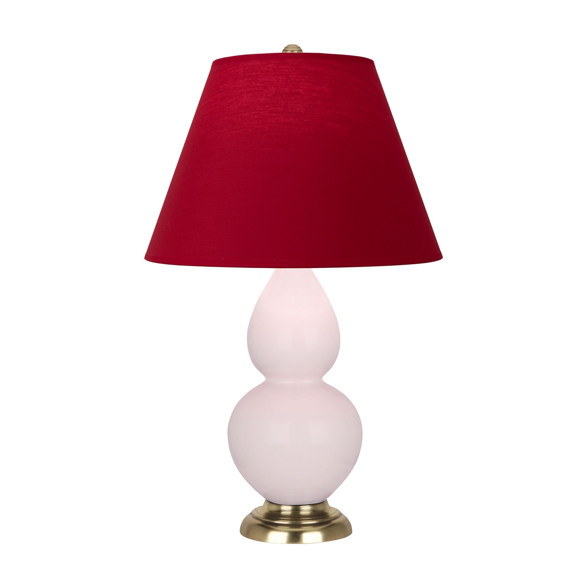 Image 2 Small Double Gourd 22.75"H Rose Water Brass Lamp w/Red Black Made to Order more views