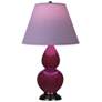 1_Small Double Gourd 22.75"H Sugar Plum Bronze Lamp w/ Lavender Shade