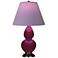 Small Double Gourd 22.75"H Sugar Plum Bronze Lamp w/ Lavender Shade