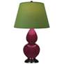 1_Small Double Gourd 22.75"H Sugar Plum Bronze Lamp w/ Tea Green Shade