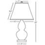 3_Small Double Gourd 22"H Sugar Plum Lucite Lamp w/ Bright Blue Shade more views
