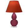 1_Small Double Gourd 22"H Sugar Plum Lucite Lamp w/ Tangerine Shade