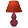 Small Double Gourd 22"H Sugar Plum Lucite Lamp w/ Tangerine Shade