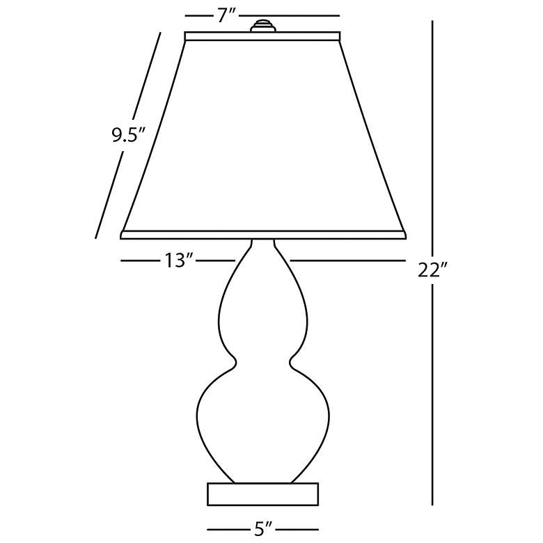 Image 3 Small Double Gourd 22" High Rose Water Lucite Lamp w/ Fall Floral Shade more views