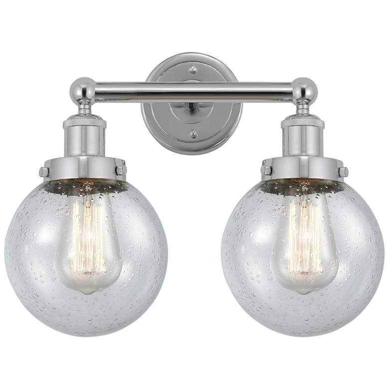 Image 1 Small Edison Beacon 16" 2-Light Polished Chrome Bath Light w/ Mercury