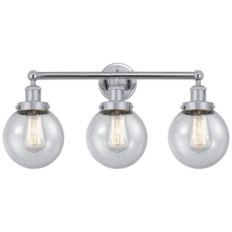 Image 1 Small Edison Beacon 25" 3-Light Polished Chrome Bath Light w/ Mercury