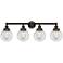 Small Edison Beacon 34" 4-Light Oil Rubbed Bronze Bath Light w/ Clear