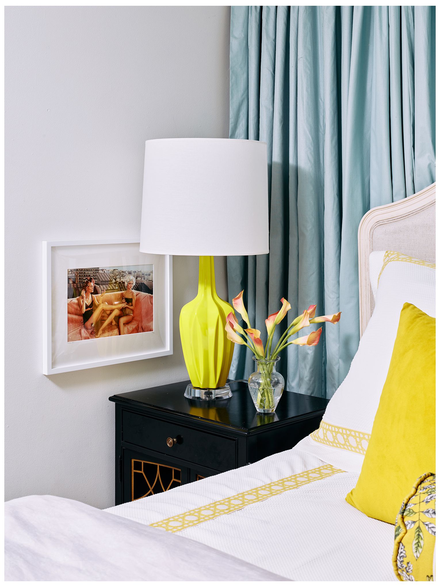 Image 3 Small Emma 30"H Citron Lucite Accent Lamp with Off Whitede Made to Order more views