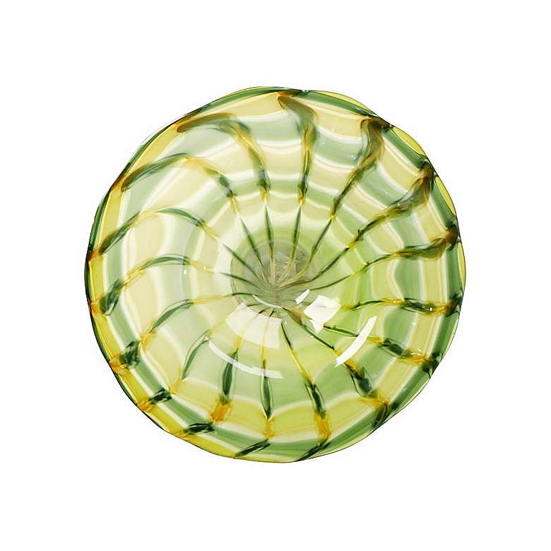 Image 1 Small Francisco Green and Yellow Glass Plate