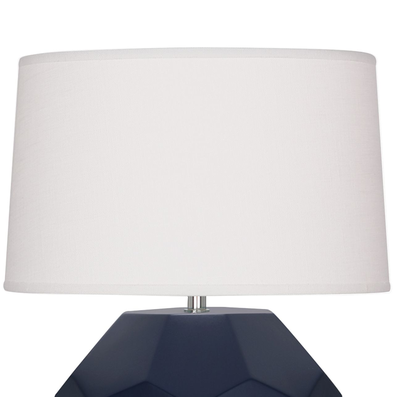 Image 3 Small Franklin 16"H Matte Midnight Blue Lamp w/Off Whitede Made to Order more views