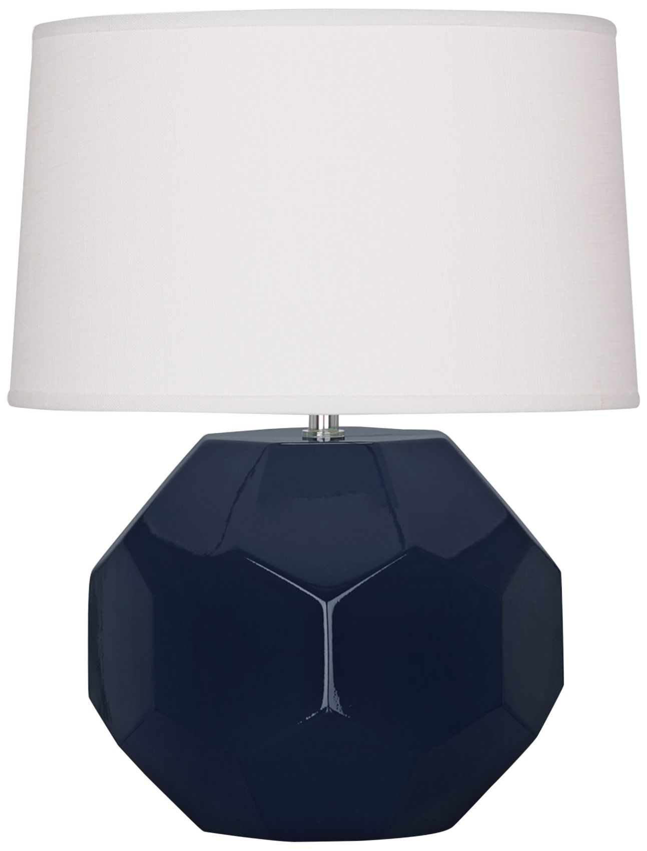 Small Franklin 16"H Midnight Accent Lamp with Off White Shade Made to Order