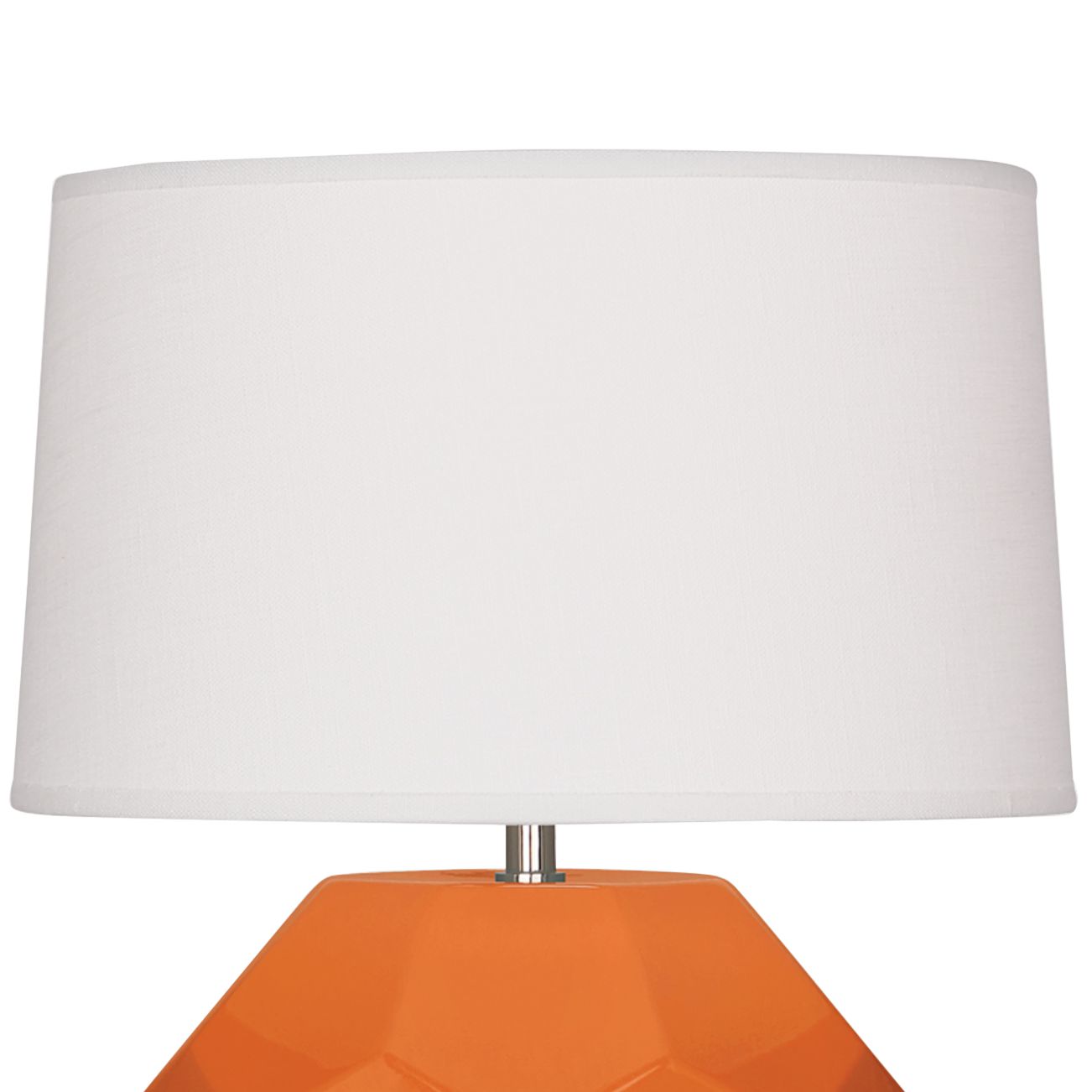 Image 2 Small Franklin 16"H Pumpkin Accent Lamp with Off White Shade Made to Order more views