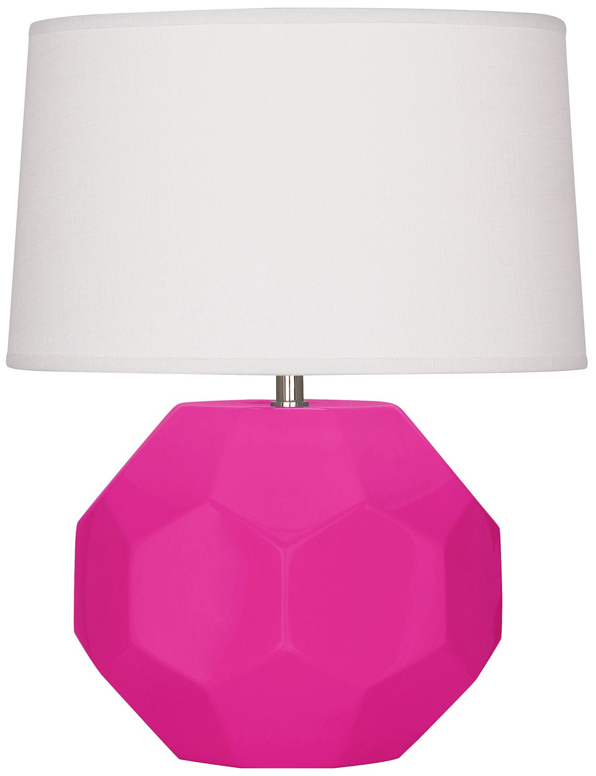 Small Franklin 16"H Razzle Accent Lamp with Off White Shade Made to Order