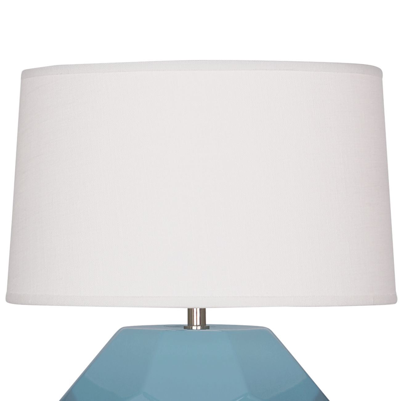 Image 2 Small Franklin 16"H Steel Blue Accent Lamp with Off Whitede Made to Order more views