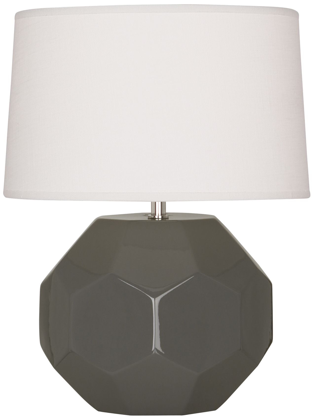 Small Franklin 16" High Ash Accent Lamp with Off White Shade