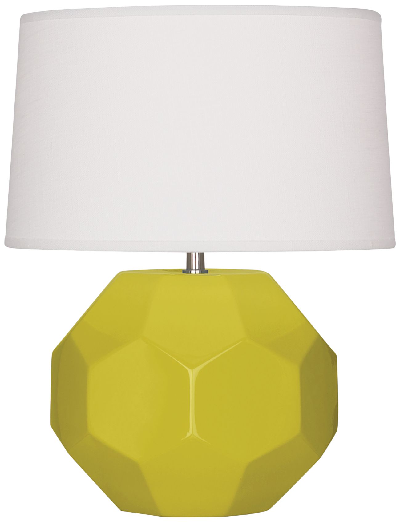 Small Franklin 16" High Citron Accent Lamp with Off White Shade