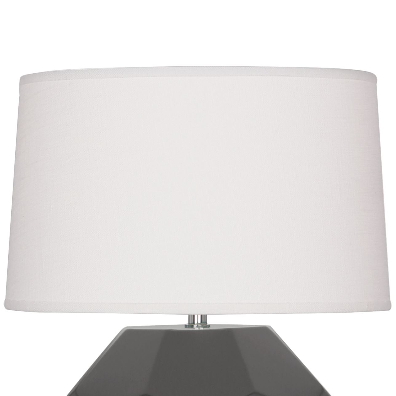 Image 2 Small Franklin 16" High Matte Ash Accent Lamp with Off White Shade more views