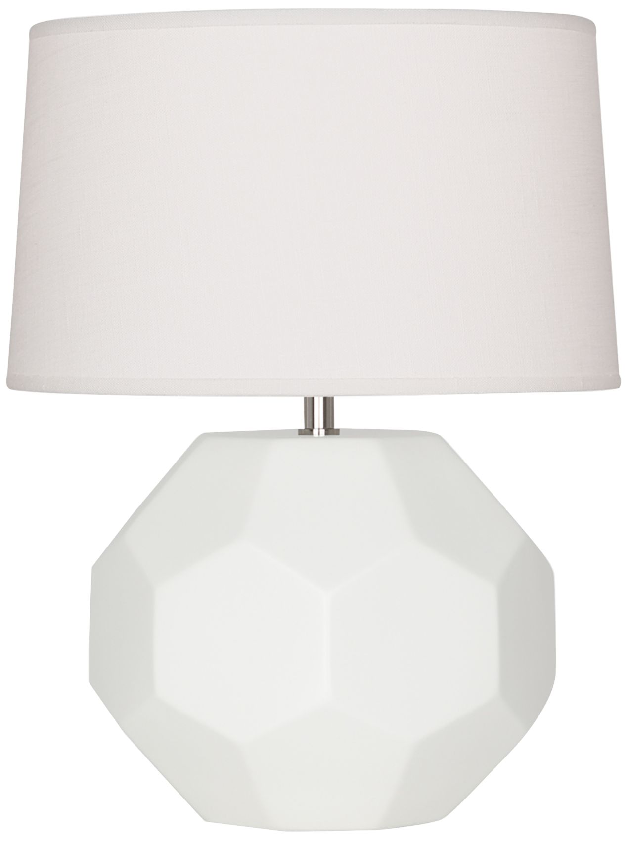 Small Franklin 16" High Matte Lily Accent Lamp with Off White Shade